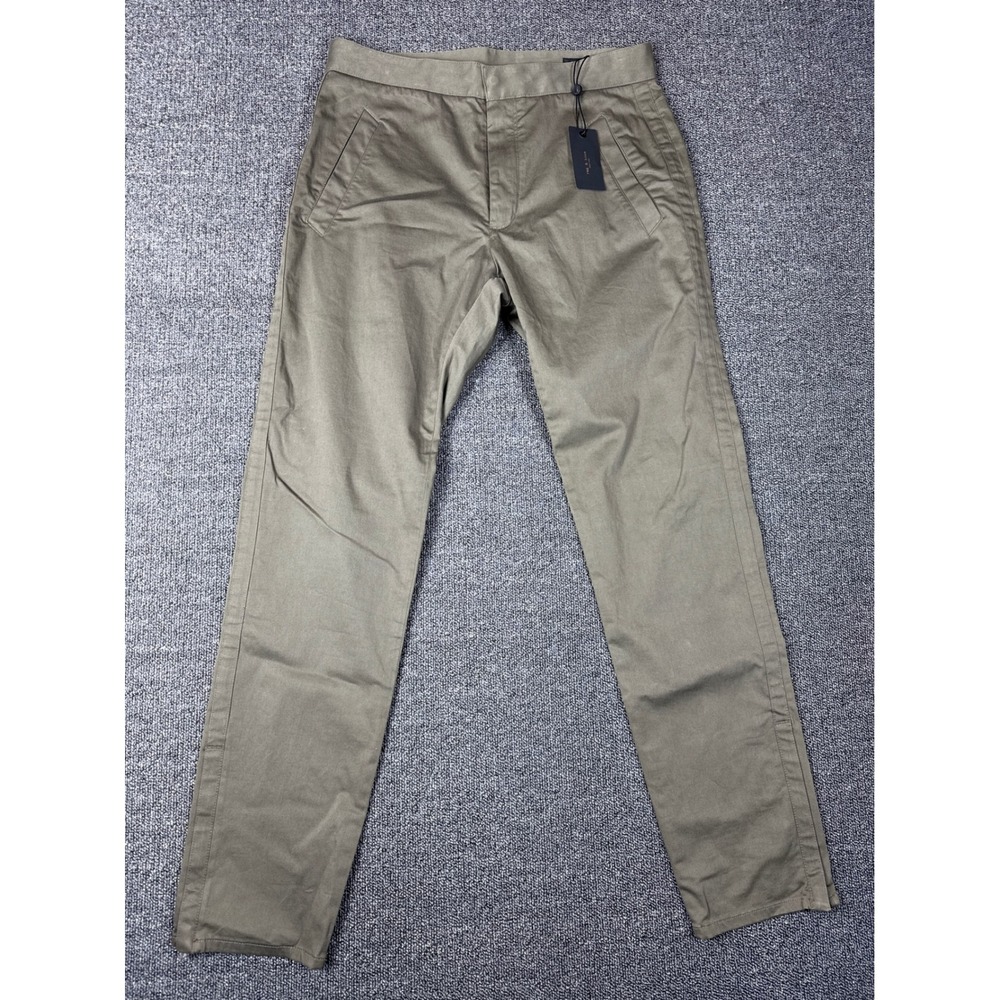 $350 NWT Rag & Bone Zander Cotton Pants Olive Green Mens Size S MBW23S7172MFML‎